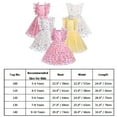 thumbnail image 4 of IBTOM CASTLE Kids Girls Birthday Party Dress Sequins Butterfly Daisy Polka Dots Embroidery Princess Tulle Wedding Pageant Evening Gown 4-5 Years Blue Polka Dots, 4 of 8