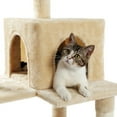 thumbnail image 5 of Clearance! Luxury Cat Tree Cat Tower with Sisal Scratching Post, Cozy Condo, Top Perch, Hammock and Dangling Ball Beige, 5 of 9