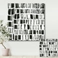 thumbnail image 4 of Designart ' Abstract Black and White Bricks ' Modern Canvas Wall Art Print, 4 of 4