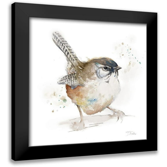 Pinto, Patricia 12x12 Black Modern Framed Museum Art Print Titled - Watercolor Mountain Bird I