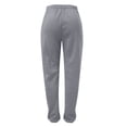 thumbnail image 2 of YUEJUIR Womens Dress Pants Women's Casual Solid Pocket Pants High Waist Elastic Band Pants Womens Work Pants Harem Pants Women Postpartum Clothes (Gray,XXXL), 2 of 5