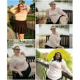 thumbnail image 5 of TIYOMI Plus Size Long Sleeve Tops For Women 3X Star Shirts Causal Blouses V Neck Pink Tee Fall Winter Tunics 3XL 20W 22W, 5 of 7