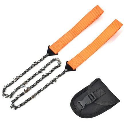 

Outdoor Portable Pocket Hand Zipper Saw 11/33 Teeth 24 Inch Camping Survival Chainsaw Garden Logging Wire Saw Tool