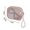 thumbnail image 2 of Makeup Bag Set, Mesh Cosmetic Bag for Women, Toiletry Travel Organizer with Zipper, Breathable Mesh Pouch with Wrist Strap, Portable Storage Pouch for Fitness, Swimming Pool, and Camping, 2 of 6