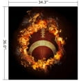 thumbnail image 2 of Wallmonkeys Football in Hot Fire Flames Peel and Stick Wall Decals WM135760 (34 in W x 36 in H), 2 of 4