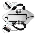 thumbnail image 4 of Disketp Black White Plaid Bolsa Tote Estampada para Mujer, Bolso de Hombro y de Mano para Compras y Viajes, 4 of 8