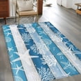 thumbnail image 2 of 2.7'x5' Area Rugs, Blue Coastal Beach Indoor Outdoor Area Rug for Living Room Bedroom, Nautical Starfish Coral Vintage Wooden Washable Bathroom Rugs Kitchen Floor Carpet Mats Home Decor Aesthetic, 2 of 8