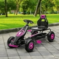 thumbnail image 4 of Aosom Kids Pedal Go Kart Ride-on Toy with Ergonomic Comfort Pedal Car with Tough Wear-Resistant Tread Go Cart Kids Car for Boys & Girls with Suspension System Safety Hand Brake Ages 5-12 Pink, 4 of 8