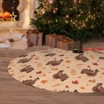 thumbnail image 6 of Lsque Turkey And Autumn Leaves Print Christmas Tree Skirt, Tree Skirt with Ties or Velcro, Perfect for Holiday Decorations, Halloween, and New Year-30", 6 of 7