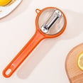 thumbnail image 4 of Naiovety Cuchillo pelador colgante para verduras con recipiente, acero inoxidable afilado, hoja fácil de doble cara, Ideal para pelar frutas y Cocina y Comedor Verde claro, 4 of 6