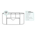 thumbnail image 6 of Office Supplies Desk Organizer by Mindspace, 8 Compartments + Drawer | The Mesh Collection, Silver, 6 of 7