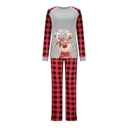 

AXXD Pajamas For Women Warm Maternity Loose Fit Paisley Family Pajamas Off Shoulder Neck Mid-Length Christmas Pajamas Set For Women