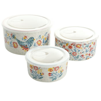 The Pioneer Woman Mazie 6-Piece Round Bowls with Lid