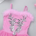 thumbnail image 4 of inhzoy Girls Sparkle Beaded Ballet Dress Swan Dance Outfit Tutu Skirt Pink 12, 4 of 8