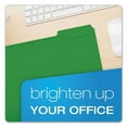 thumbnail image 5 of Double-Ply Reinforced Top Tab Colored File Folders, 1/3-Cut Tabs: Assorted, Letter, 0.75" Expansion, Bright Green, 100/Box | Bundle of 10 Boxes, 5 of 7