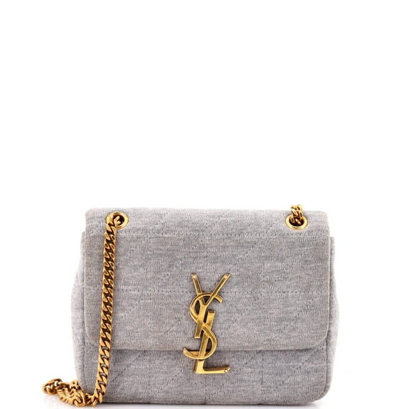 Pre-Owned Saint Laurent Jamie Flap Bag Quilted Jersey Small By Rebag