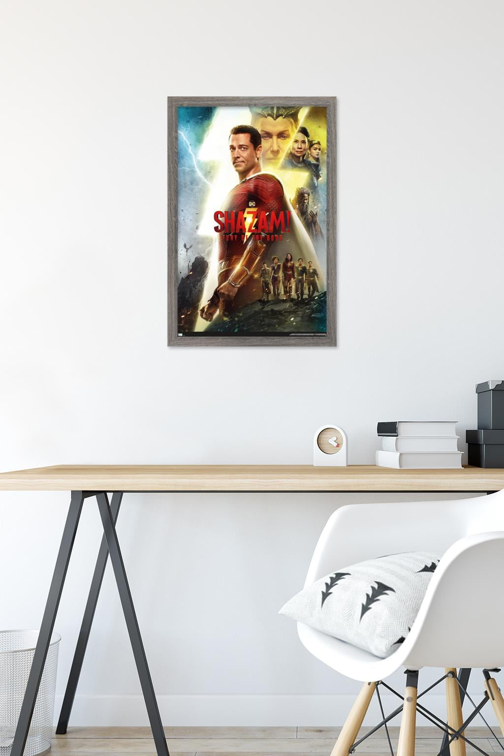 DC Comics Movie Shazam! Fury of the Gods - One Sheet Wall Poster, 14.725" x 22.375" Framed
