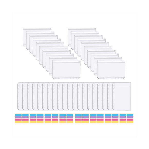 40 Pieces Folder Scrapbook Paper Storage Clear Paper Storage Organizer