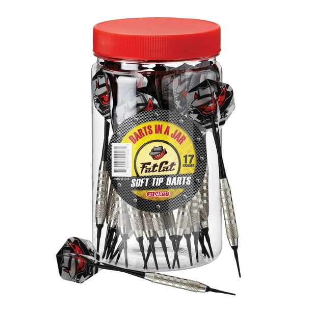 Fat Cat Darts in a Jar Soft Tip Darts, 21 Darts, 17 Grams