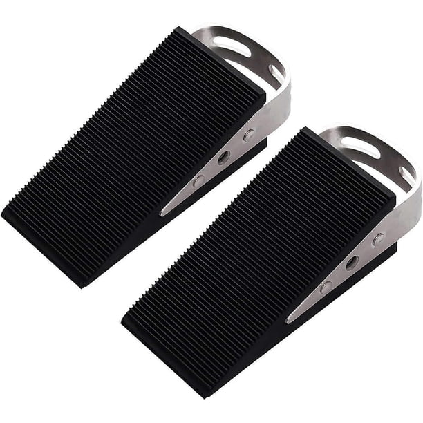 2 Packs Premium Heavy Duty Door Wedge Rubber Door Stopper, Anti-Scratch Door Stopper, Non-Slip Garden Stopper