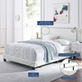 thumbnail image 6 of Modway Celine Channel Tufted Performance Velvet Twin Bed in White, 6 of 7