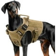 thumbnail image 1 of GHSDFBB Tactical Dog Harness Military Working Harnesses with Handle 2X Metal Buckle, Adjustable No Pull Service Vest with Molle & Loop Panels for Medium Large Dogs Training Walking Hunting, 1 of 7