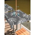 thumbnail image 2 of Outdoor Tablecloth with Umbrella Hole for Patio/Picnic/Party/Camping, Dark Grey Palm Tree Waterproof Table Cloth Square Cover Washable, Summer Botanical Tropical Tree (60"x 60"), 2 of 9