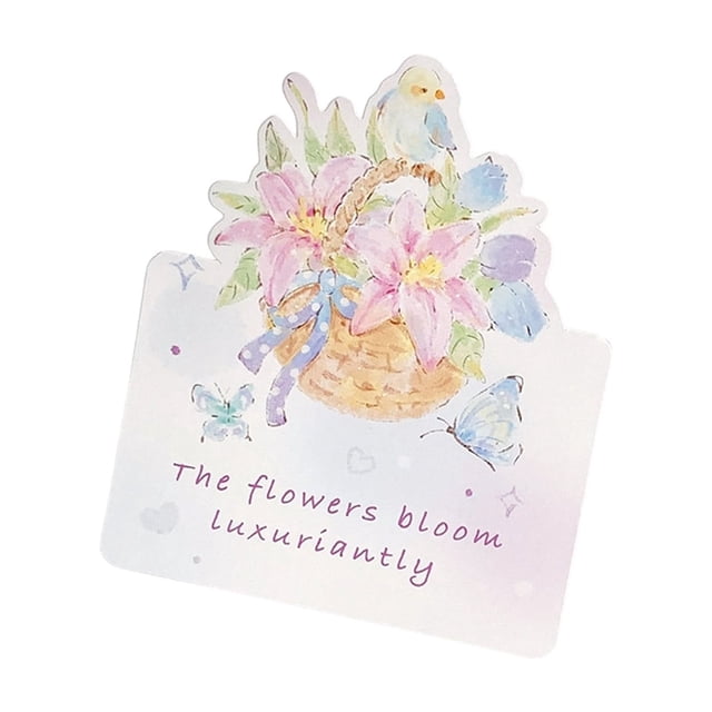 D Three-Dimensional Flower Bouquet Greeting Card Message Card For Valentine’S Day Holiday Gift Romantic Decoration