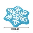 thumbnail image 5 of Vggrvlo Christmas Bath Rugs Mats Non Slip Extra Thick Chenille Shower Mat Rubber Backing Machine Washable Kitchen Mats Rugs 24"x24" Christmas Snowflake Shape, 5 of 5