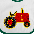 thumbnail image 4 of Inktastic Red Tractor 1st Birthday Boys Baby Bib, 4 of 4