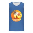 thumbnail image 4 of Blczomt Gym Men Tank Tops Sleeveless Tees Workout Blue Beach Muscle Graphic Tank, 4 of 4