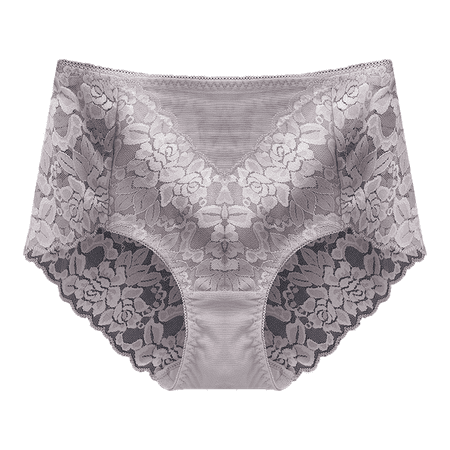 Fulorrnie Underwear for Women High Waisted Comfort Breathable Briefs Panty Elastic Waist Stretchable Panties  Grey  12
