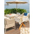 thumbnail image 5 of Outdoor Tablecloth with Umbrella Hole for Patio/Picnic/Party/Camping, Beige Yellow Pineapple Waterproof Table Cloth Rectangle Table Cover Washable, Tropical Summer Botanical Fruits (60"x 102"), 5 of 9