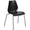 Black, variant on Series 770 lb. Capacity Orange Stack Chair with Lumbar Support and Silver Frame