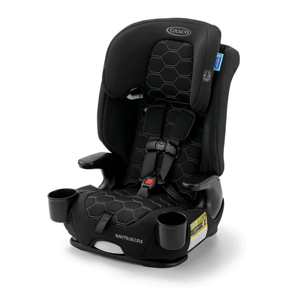 Graco Nautilus 2.0 LX ft. InRight LATCH 3-in-1 Harness Booster Car Seat, Hex, Black