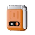 thumbnail image 1 of TISHITA Men Electric Razor Cordless Rechargeable Mini Electric Shaver for Travel Car Orange, 1 of 8