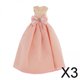 thumbnail image 1 of Paquete de 3-6 vestidos de muñeca 1:6, accesorios de juguete DIY, atuendo para niñas, regalos, muñeca nupcial 3 piezas, 1 of 3