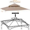 thumbnail image 3 of Ontheway Techo de toldo de repuesto para gazebo Target Madaga modelo L-GZ136PST (beige1) BWKJ Otros Deportes y Recreación, 3 of 3