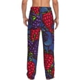 thumbnail image 7 of Salouo Wild Berries Print Pajama Pants for Men, Lounge Pants Elastic Waistband Casual Men's sleepwear Loungewear Sleep Pajama Pant -X-Large, 7 of 7