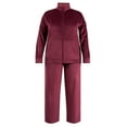 thumbnail image 4 of Athletic Works Women's Plus Size Active Velour Zip-Up Tracksuit Set, 2-Piece, Sizes 1X-4X, 4 of 4