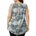 thumbnail image 4 of ibuvkizy Tank Tops for Women 2025 Womens Summer Tank Tops,Plus Size Womens Tank Summer Printed Sleeveless Flared Trendy Casual Blouse Button Tunic Shirt Tops, 4 of 6