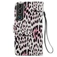 thumbnail image 3 of Nalacover for Samsung Galaxy S23 Pattern Printing Wallet Case with Card Slots Kickstand, PU Leather Magnetic Clasp Wrist Hand Strap Shockproof Flip Cover for Samsung Galaxy S23, Leopard, 3 of 6