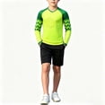 thumbnail image 2 of Soccer Goalie Jersey and Knee Padded Shorts Set for Boys,Long Sleeve Goalie Uniform Kit for Kids and Youth Green, 2 of 6