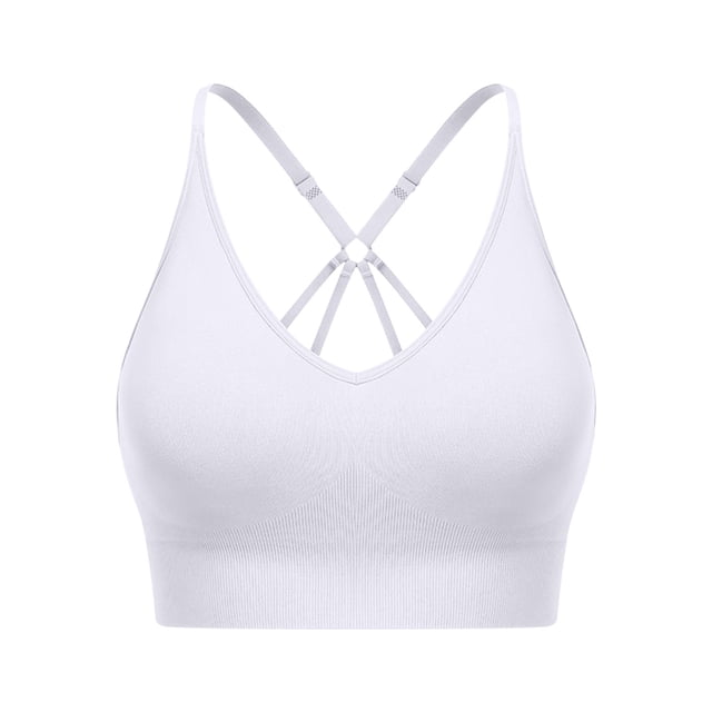 Timegard Soutiens-gorge de Sport pour Femmes, Bretelles Spaghetti Ajustables, Maintien Élevé, Extensible, Entraînement Course, Sans Armatures