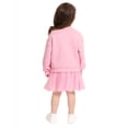 thumbnail image 6 of Wonder Nation Toddler Girls Graphic Crewneck Sweatshirt with Long Sleeves and Tulle Skirt Set, 2 Piece, Sizes 12M-5T, 6 of 8
