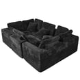 thumbnail image 2 of Modern U Shaped Sectional Sofa, 6-Seaters Corduroy Upholstered Modular Couch Convertible Chaise Lounge For Living Room Office Apartment, 2 of 17