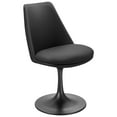thumbnail image 6 of Modway Lippa Vegan Leather Swivel Dining Chair in Black Black, 6 of 10