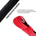 thumbnail image 3 of Synthetic Winch Rope 5/16 Inch x 50 ft 8300LBs with Black Protecing Sleeve for ATV UTV SUV Winches Line Cable Rope(Red), 3 of 5
