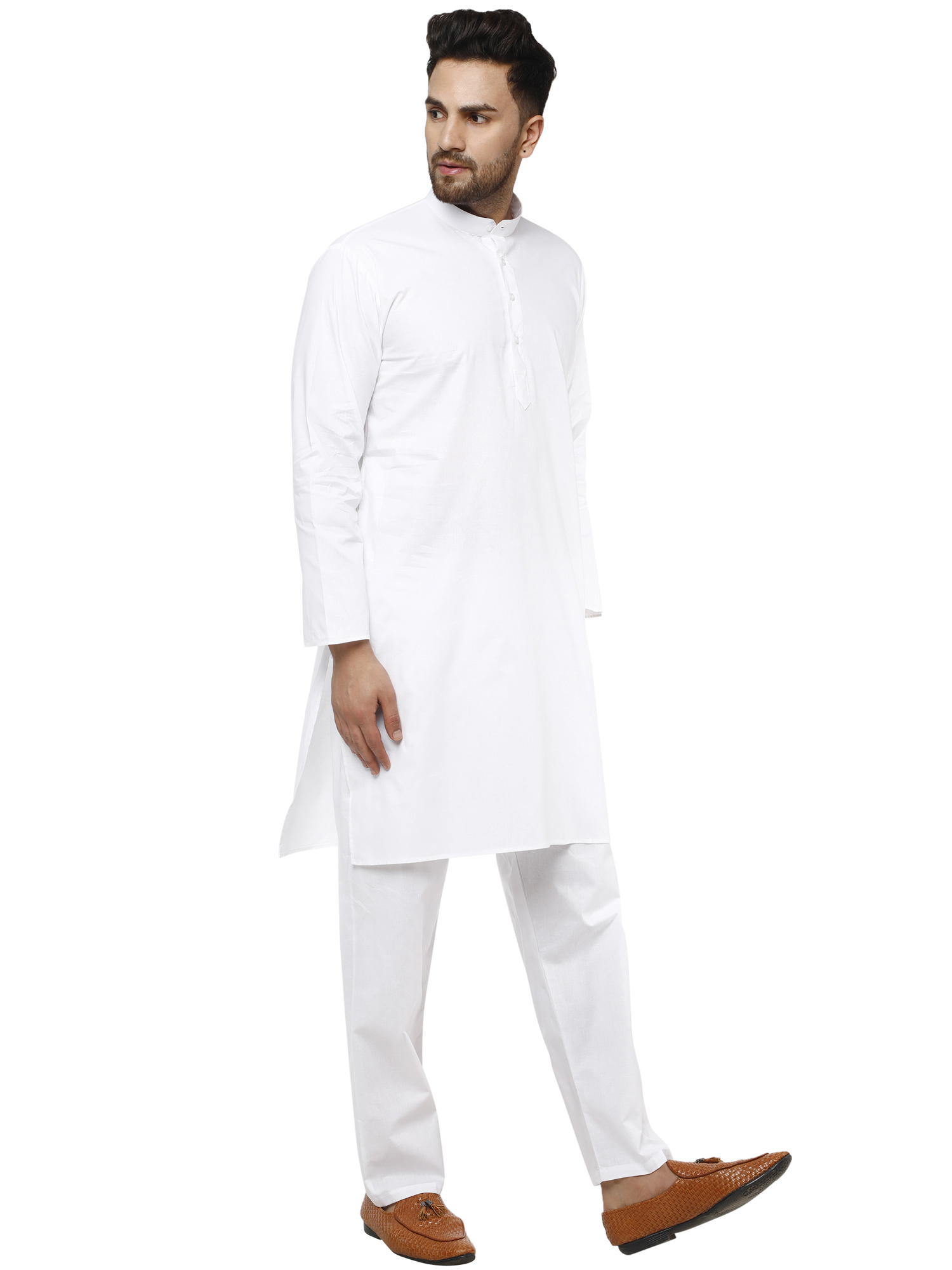 SKAVIJ Men's Kurta Pajama Set Cotton 