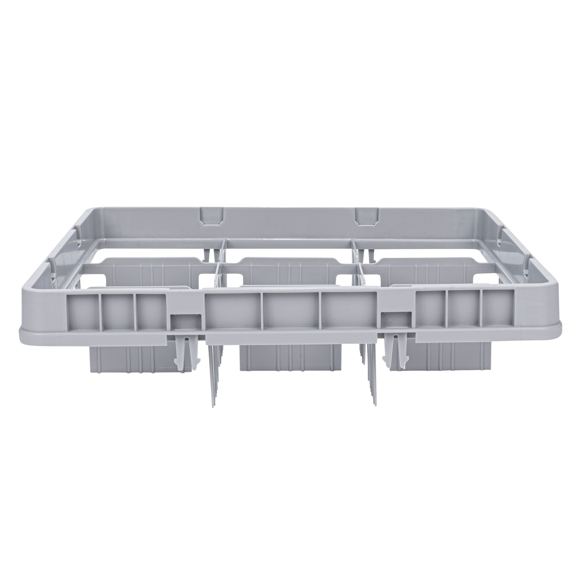 Clean Tek Professional Gray Full Drop Extender - 9 Compartments - 19 3/4" x 19 3/4" x 4 3/4" - 1 count box